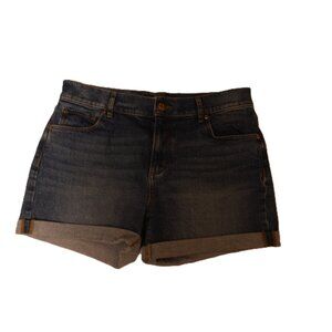 Women's Loft Mid-wash cuffed denim shorts